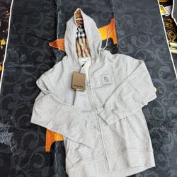Gray Burberry hoodie