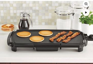 Mainstays 20" Eléctrico Negro Griddle con Control de Temperatura Ajustable