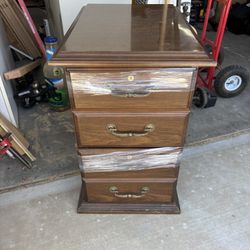 2 Drawer Wooden File Cabinet