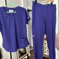 Sketchers Purple Scrub Set