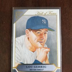 2020 Topps Gallery Lou Gehrig Insert Card.