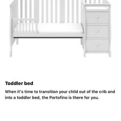 Brand New In Box Baby Crib And Changer And Toddler Bed 