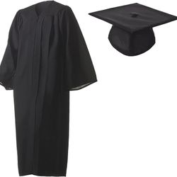 Black Graduation Cap And Gown