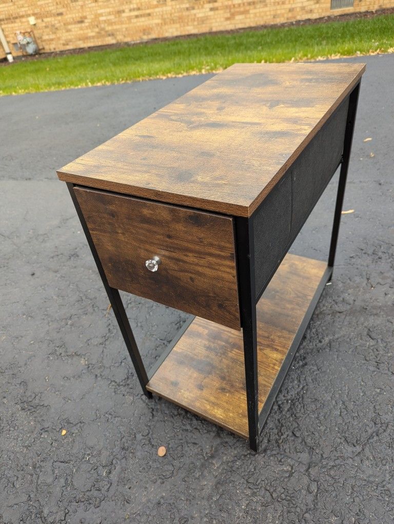 wood side table