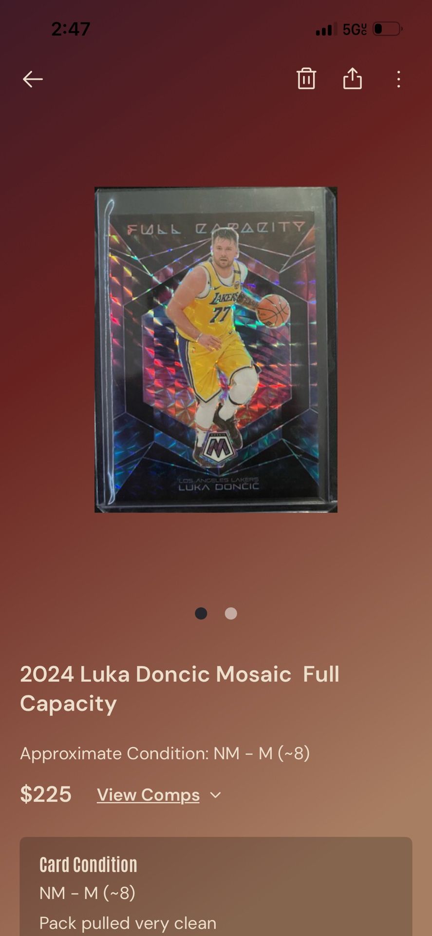 Sports Cards Luka Mosaic Case Hit Curry /25