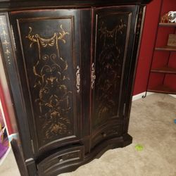 Seven seas by hooker furniture...black tv armoire cabinet