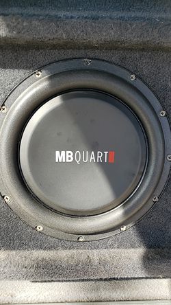 10 inch down firing MB Quart sub in box