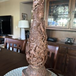 Beautiful Wood, Carving Lamp, Post, Or ?
