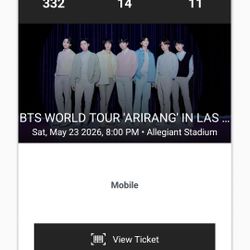 2 BTS Tickets 5/23 Allegiant Stadium LV