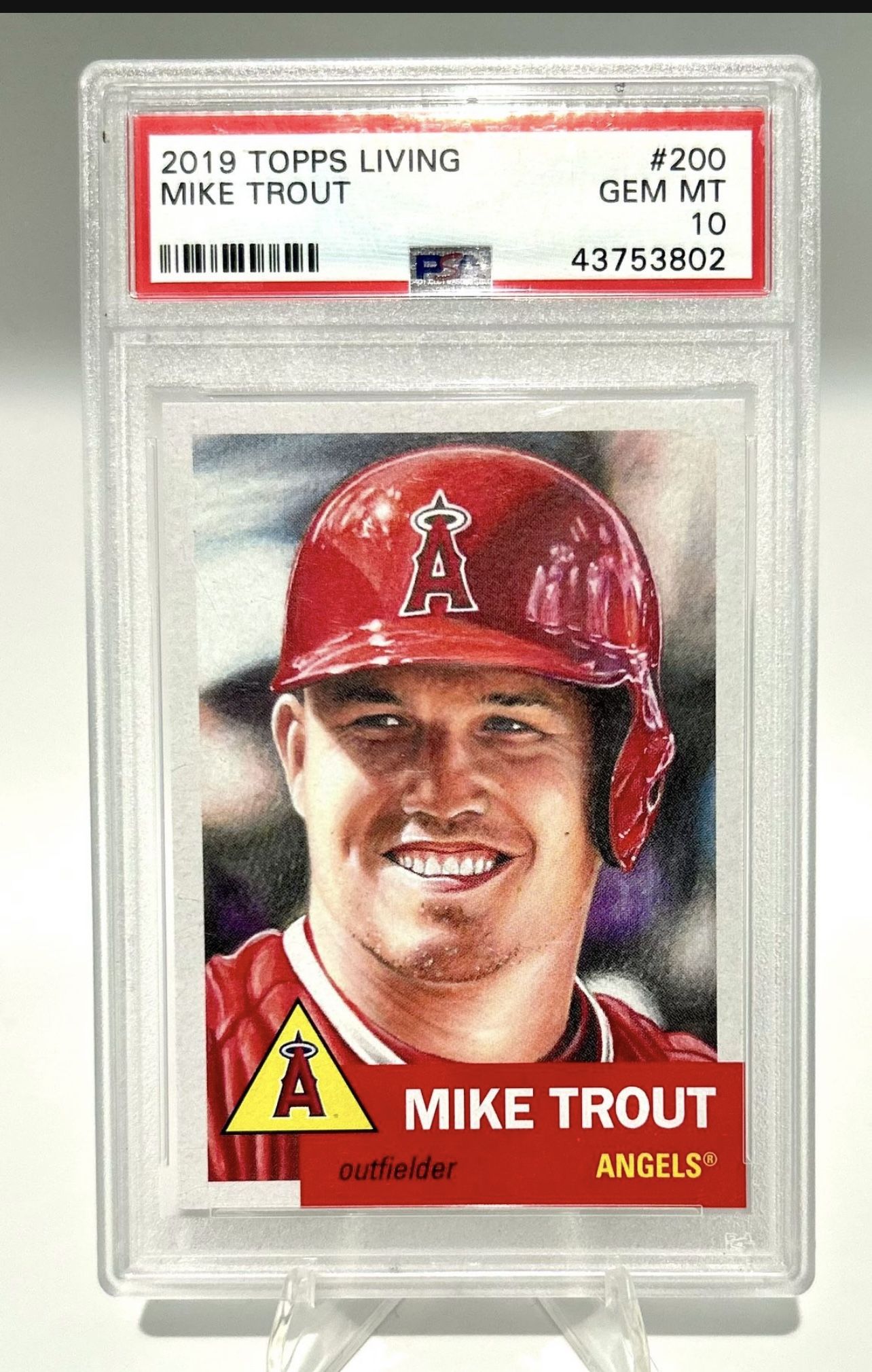 2019 Mike Trout Topps Living # 200 PSA 10