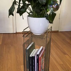 MCM Gold Metal Atomic Side Table