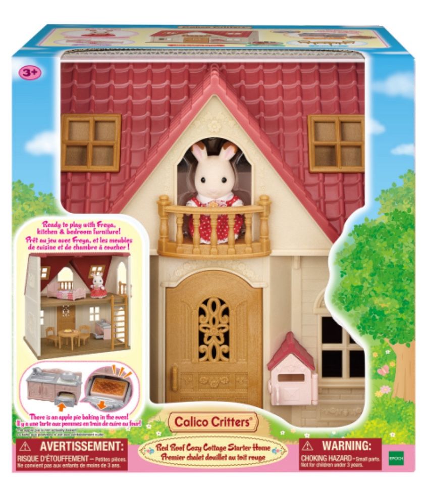 Calico Critters Red Roof Cozy Starter Home Play set 