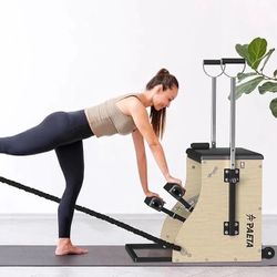 Syedee Pilates Chair, Split-Pedal Stability Combo Chair with Handles, Yoga Fitness Trainer, Pilates Reformer Machine, Pilates Equipment Perfect for Ho