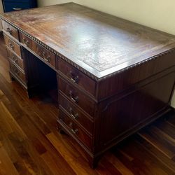 Rare Antique English Executive Desk 