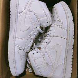 Jordan 1 Mid White Size 11 Mens