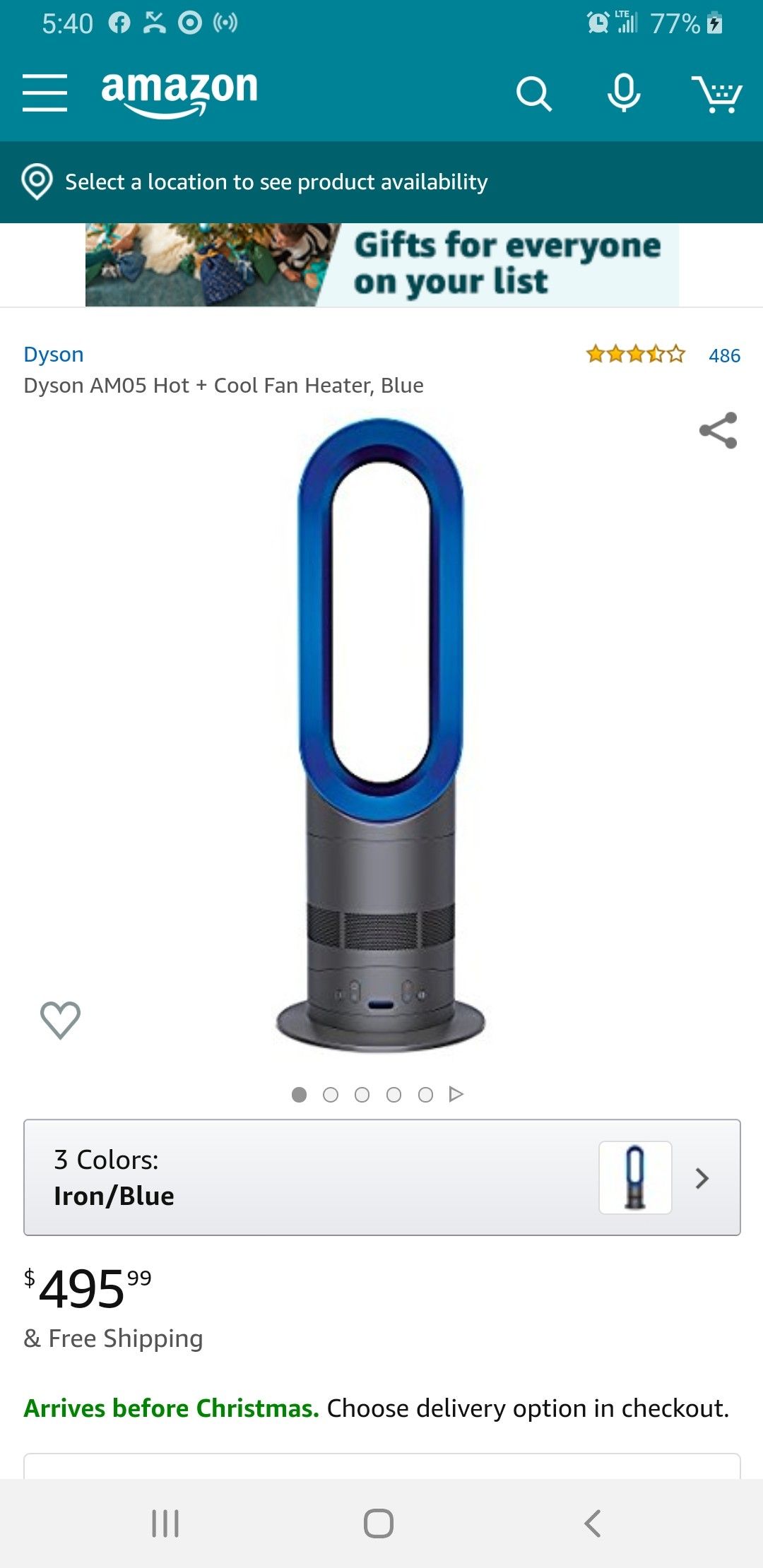 DYSON HOT AND COLD SYSTEM . Am 05 model