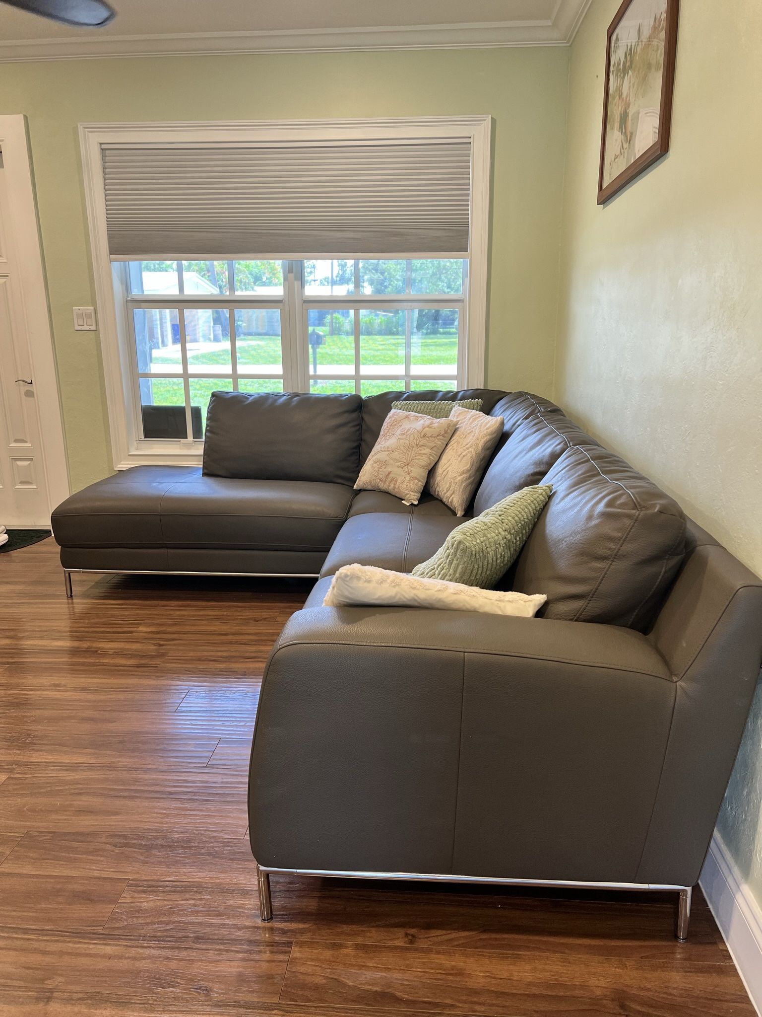 Gray Leather Sectional for Sale in Stuart, FL OfferUp