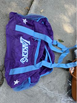Los Angeles Lakers Packable Duffel Bag – Purple & Blue