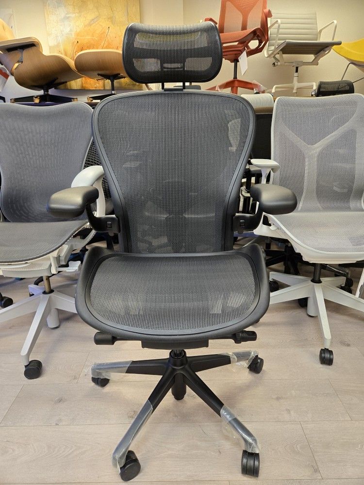 ☘️BRAND NEW!☘️HERMAN MILLER REMASTERED AERON GAMING ADJUSTABLE ARMS SEAT ANGLE REAR TILT LOCK TILT TENSION ADJUSTMENTS ATLAS HEADREST 