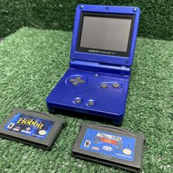 Nintendo Game Boy Advance SP Console- Cobalt Blue Tested Working. 