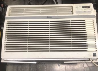 LG Window Air Conditioner model: LW1216ER.