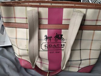  Coach 1941 Heritage Stripe Tattersall Tote