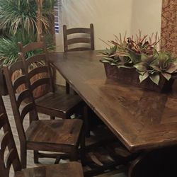 Solid Wood Table 7 Feet Long