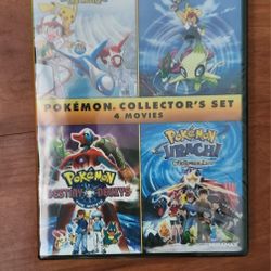 Sealed Pokemon Collector's Set 4 Movies: Pokémon Heroes The Movie,  Pokémon 4 Ever, Pokémon Destiny Deoxys The Movie, Pokémon Jirachi Wish Maker
