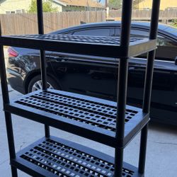 5 Shelf Keter Plastic Utility Shelving Units Garage Shelves 