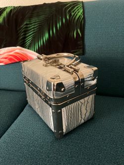 Vintage Silver Train Case / Vanity Case