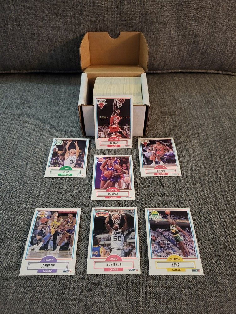 1990 Fleer Basketball Card Complete Set 1-198 HIGH GRADE MINT CONDITION Michael Jordan HOF