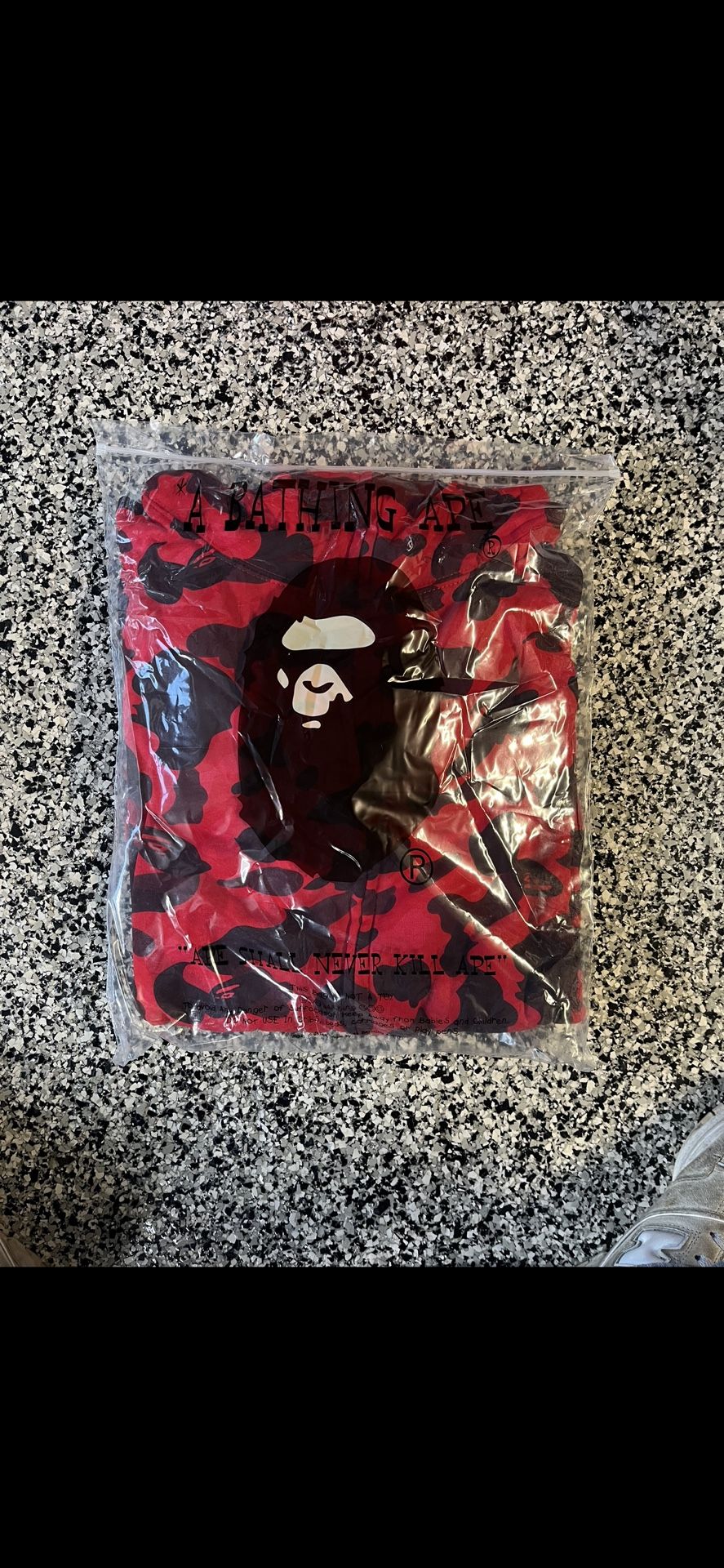 Bape Red Shark Hoodie L and XL