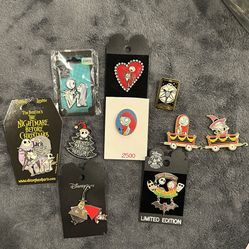 Disney Nightmare Before Christmas Pin Lot – LE / Rare / Jack & Sally