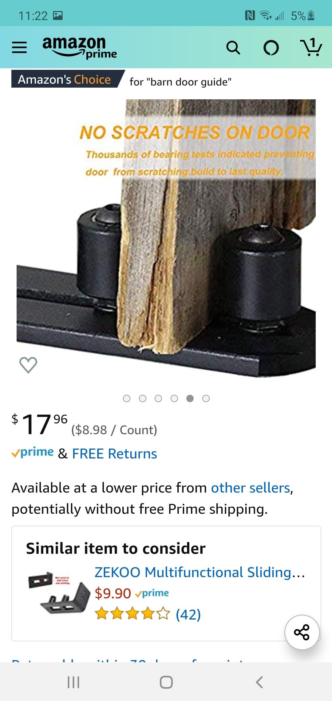 Fully Adjustable Wall Mounted Barn Door Guide - ORACLE GLIDE