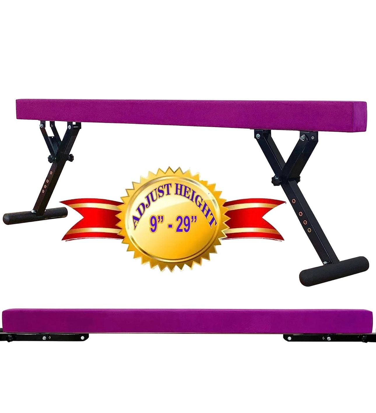 Adjustable Balance Beam 8 ft Gymnastic Beam Adjustable Height for Kids and Teenage of All Gymnastic Levels, Gymnastic Training Beam Gymnastic Equipmen