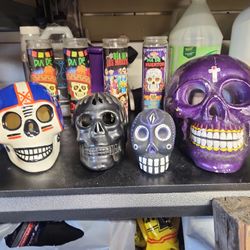 Say Of The Dead Or Halloween Decor + Dia De Los Muertis Candles ( Veladoras)