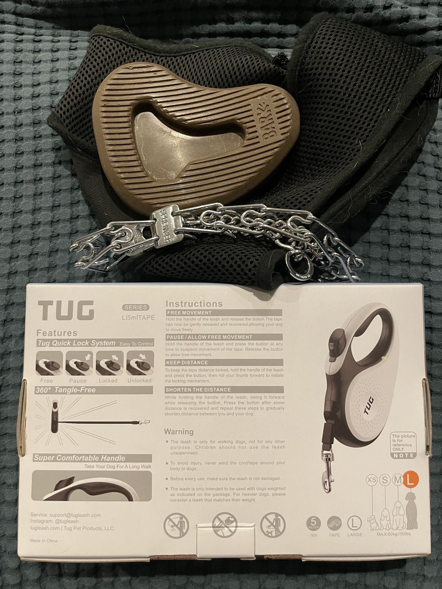 Large Dog Tug Leash, harness And Chew Toy