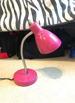 Pink desk lamp