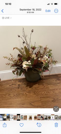 Floral - Hang On Wall - Metal Holder - Unique