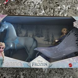 Disney Elsa Doll And Horse Carriage Toy