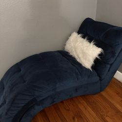 Blue Cordelle Chaise