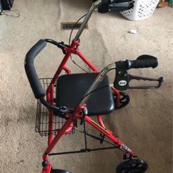 NEW Walker with Attached Seat