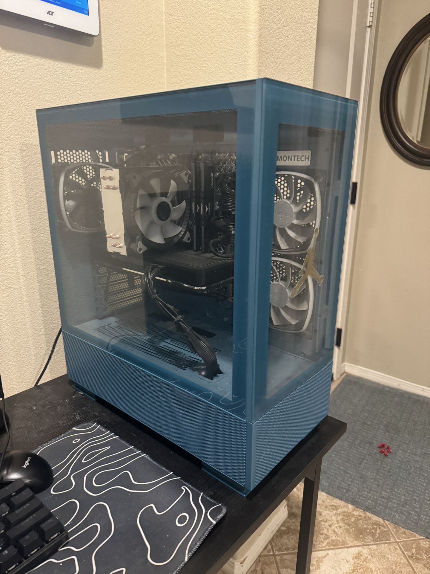 Skytech Gaming Azure Gaming PC, AMD R7 7700, AMD RX 9060XT, 1TB, Win 11