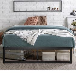 Zinus Abel Metal Platform Bed Frame / Mattress Foundation with Steel Slat Support / No Box Spring Needed / Easy Assembly, King, Black