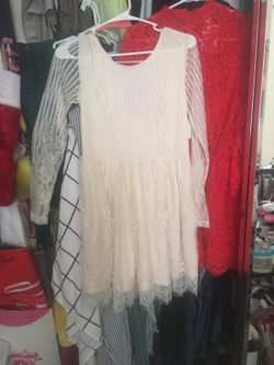 Cream lace dress