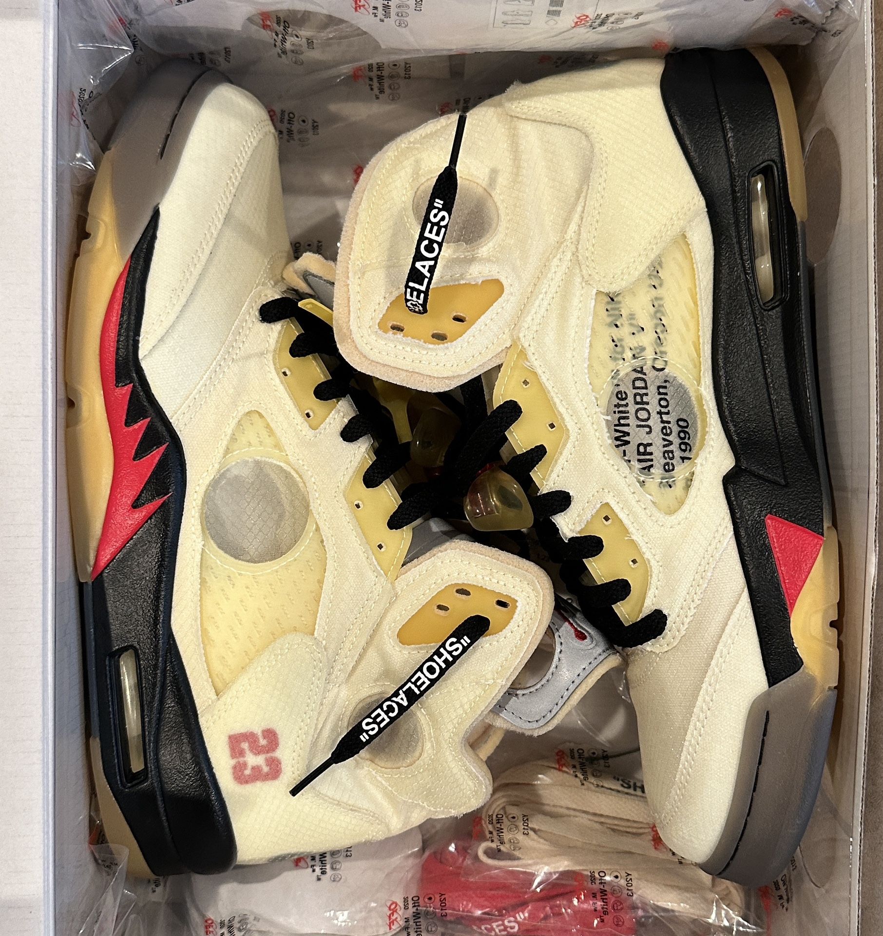 Off-White Jordan 5 SP “Sail” size 12 
