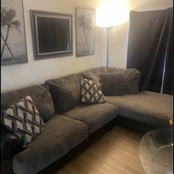 Grey And Black Sectional