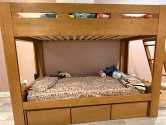 Living Spaces Nora Wood Twin Bunk Beds
