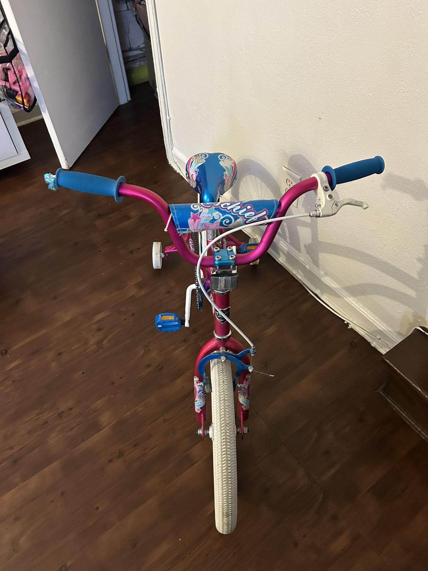 Girly Kids Bike With (Training Wheels)