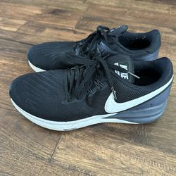 NIKE AIR ZOOM STRUCTURE 22 BLACK RUNNING SHOES WOMENS